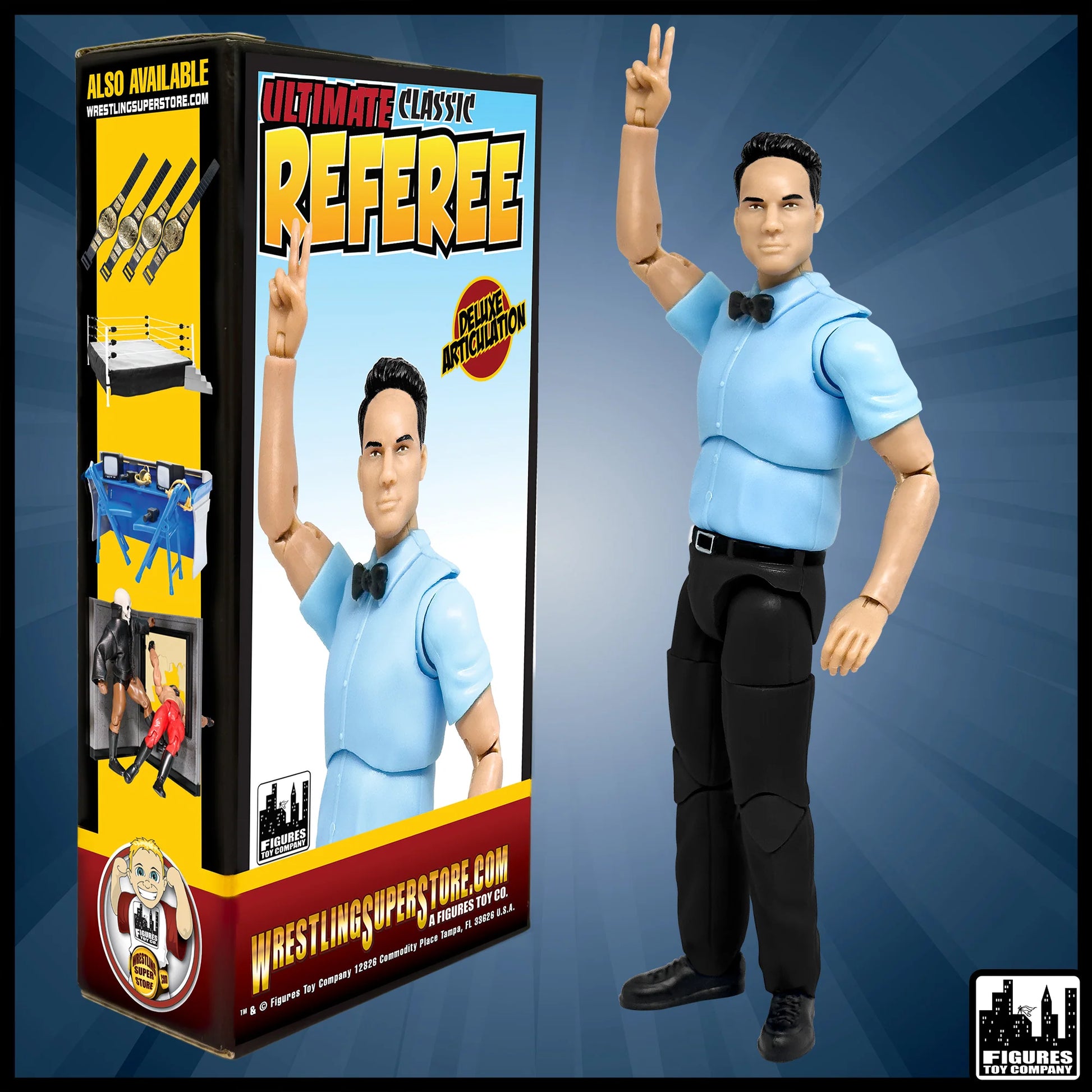 Referee Figures 2024 FTC Ultimate Classic Referee – Wrestling Figure Database