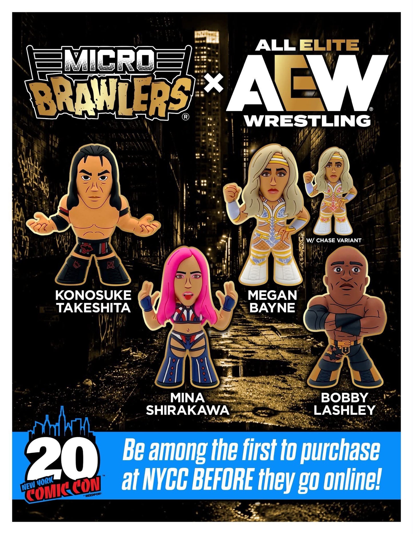 2026 AEW Pro Wrestling Tees Micro Brawlers Bobby Lashley [Exclusive]