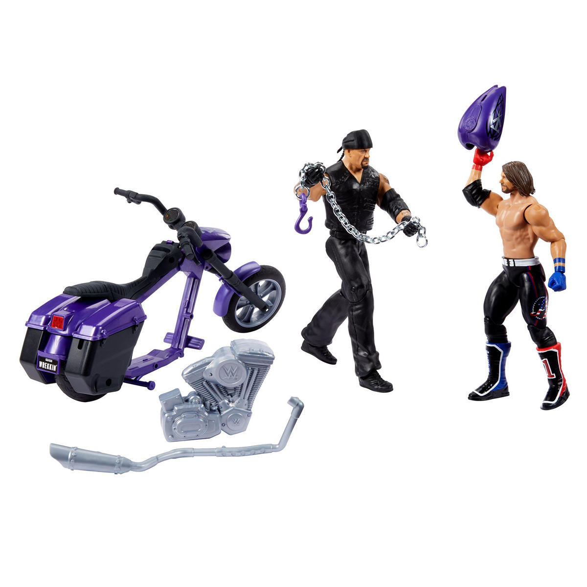 2024 WWE Mattel Wrekkin' Boneyard Slamcycle [With Undertaker]