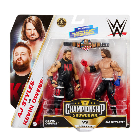 2023 WWE Mattel Basic Championship Showdown Series 15 AJ Styles vs. Kevin Owens