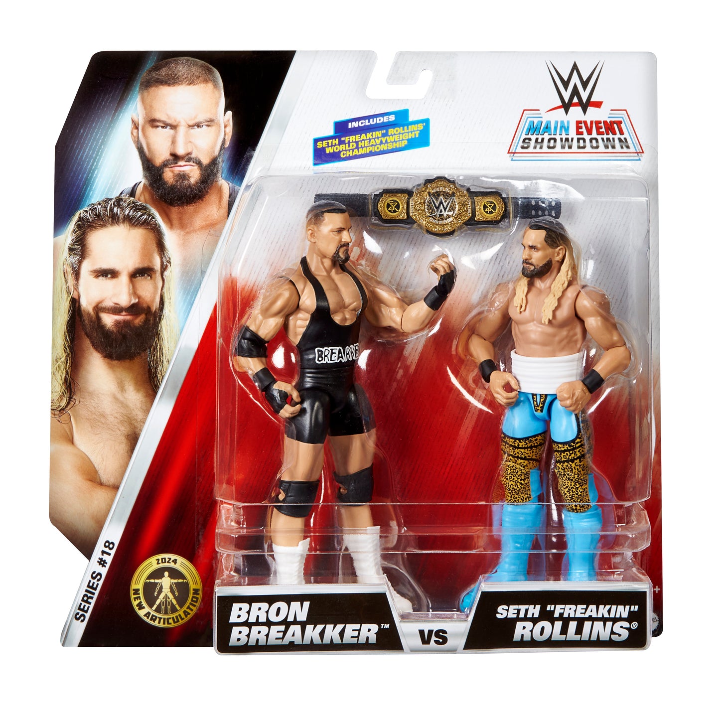 2024 WWE Mattel Main Event Showdown Series 18 Seth Rollins vs. Bron Breakker