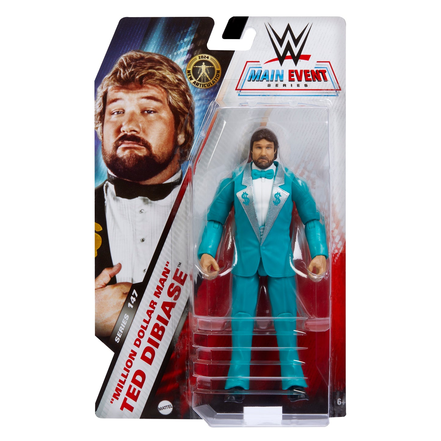 2024 WWE Mattel Main Event Series 147 "Million Dollar Man" Ted Dibiase [Chase]