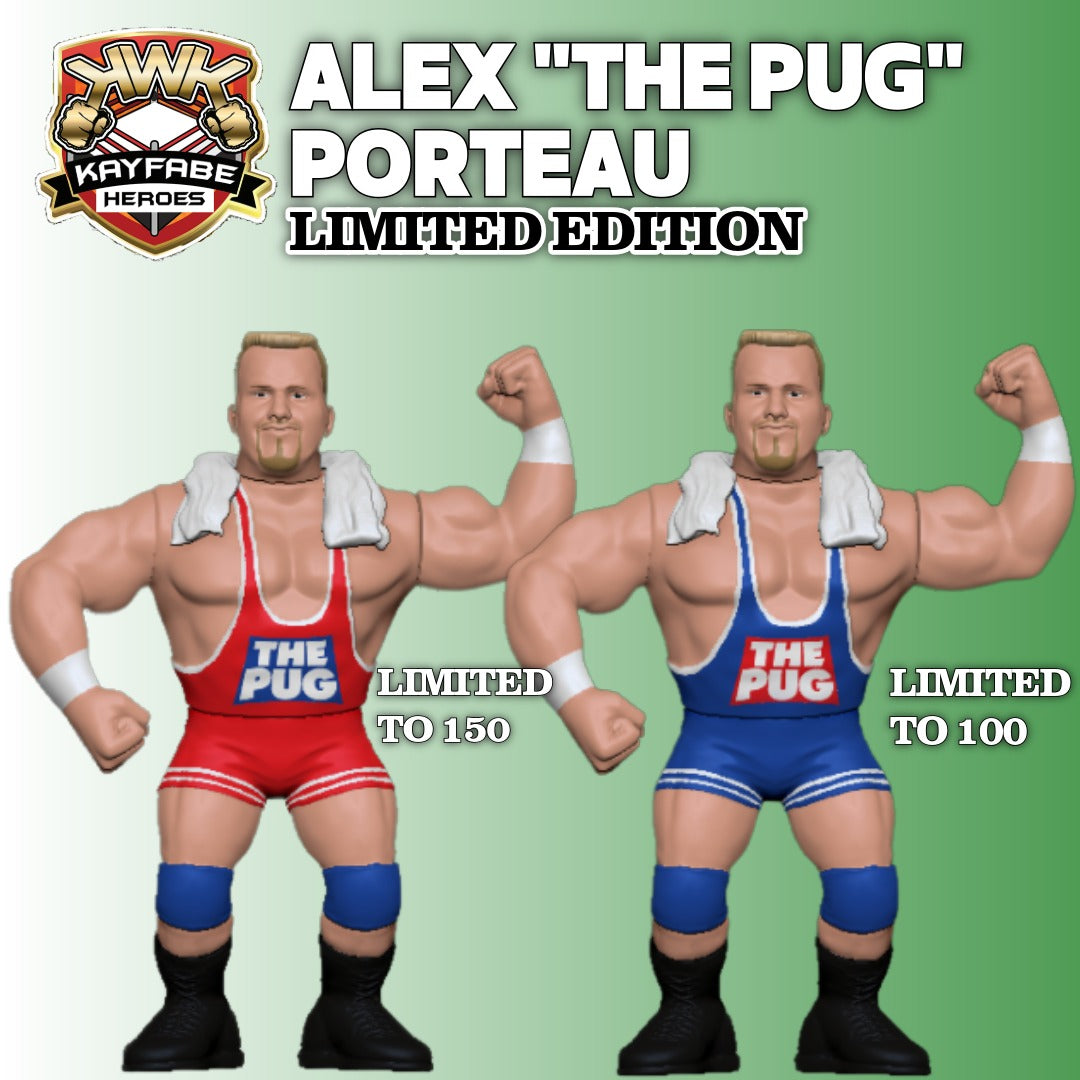 KWK Kayfabe Heroes Alex "The Pug" Porteau [With Blue Gear]