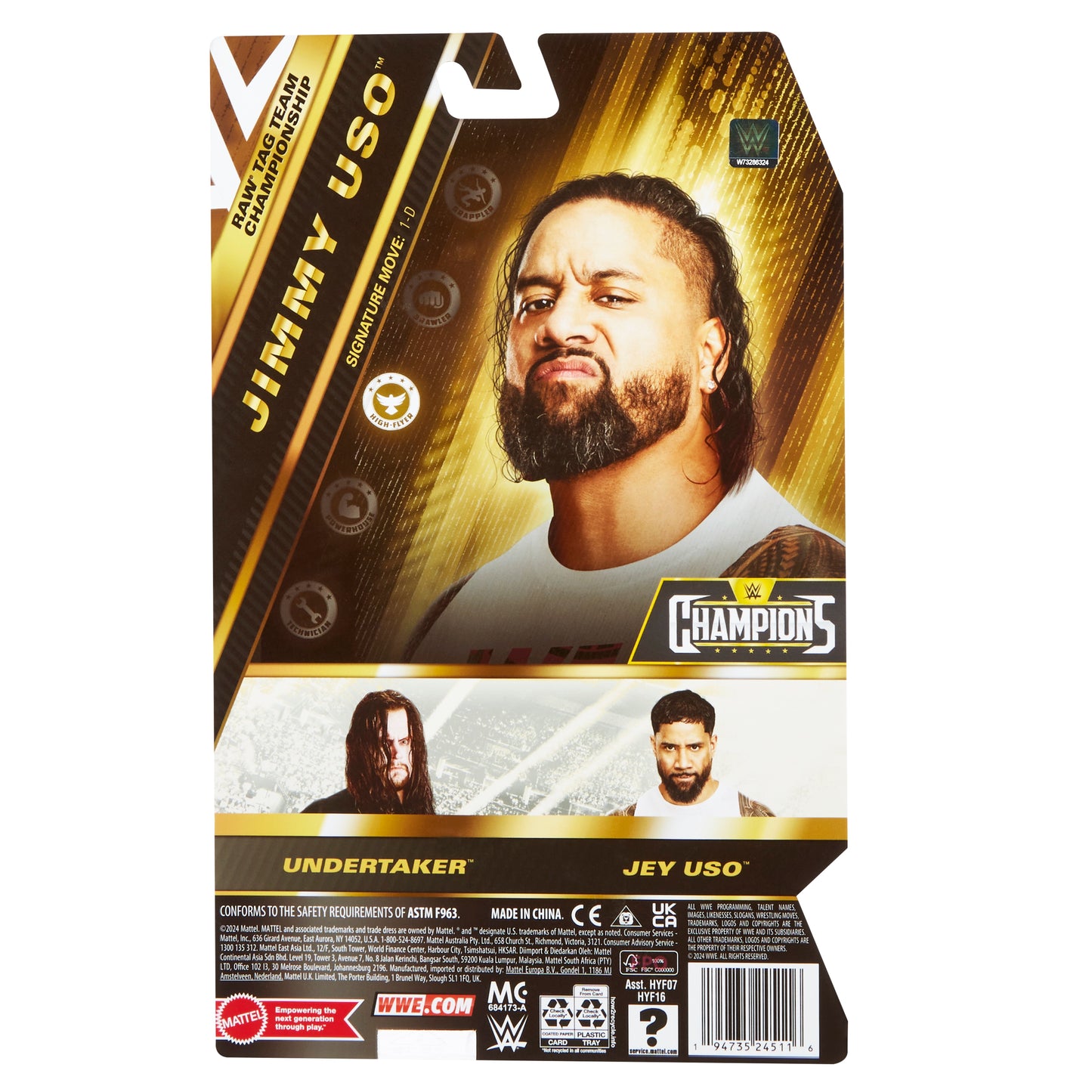 2024 WWE Mattel Main Event Champions Series 3 Jimmy Uso