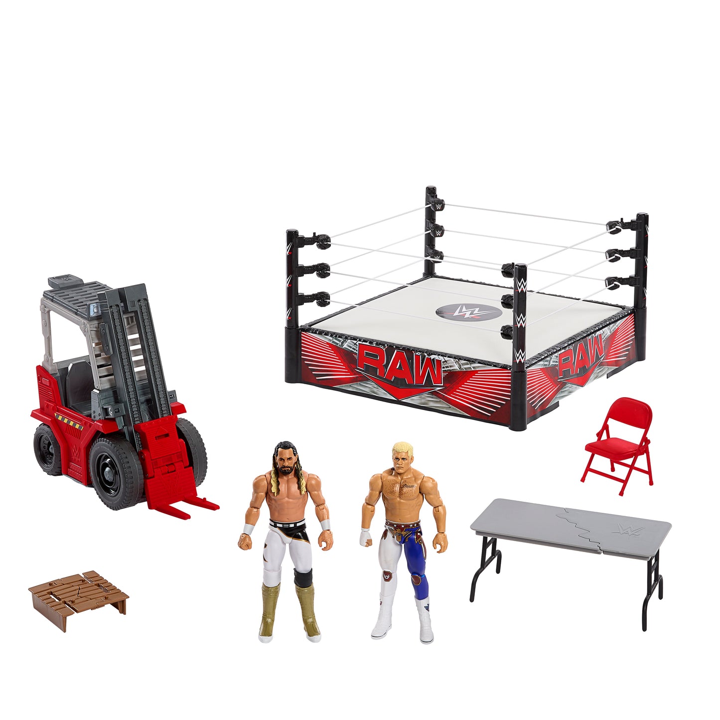 2024 WWE Mattel Wrekkin' Raw Brawl [With Cody Rhodes & Seth Rollins]