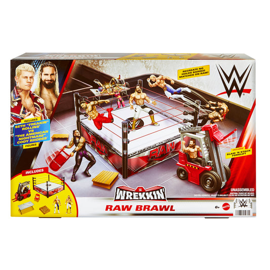 2024 WWE Mattel Wrekkin' Raw Brawl [With Cody Rhodes & Seth Rollins]