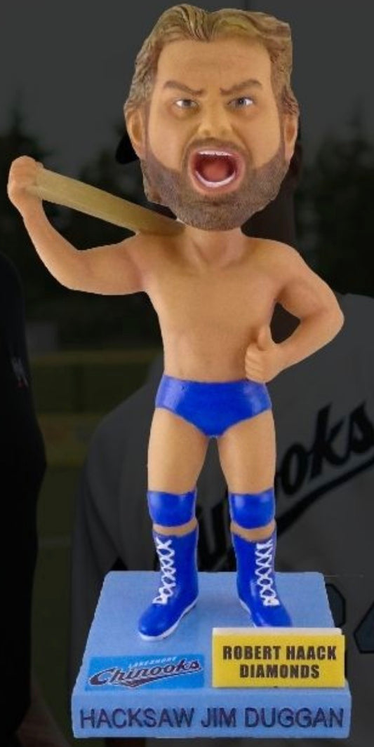 2024 Lakeshore Chinooks Hacksaw Jim Duggan Bobblehead