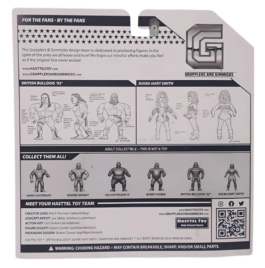 2024 Hasttel Toy Grapplers & Gimmicks SummerSlam 1992 2-Pack: British Bulldog '92 & Diana Hart Smith