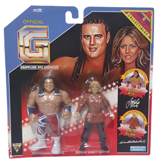 2024 Hasttel Toy Grapplers & Gimmicks SummerSlam 1992 2-Pack: British Bulldog '92 & Diana Hart Smith