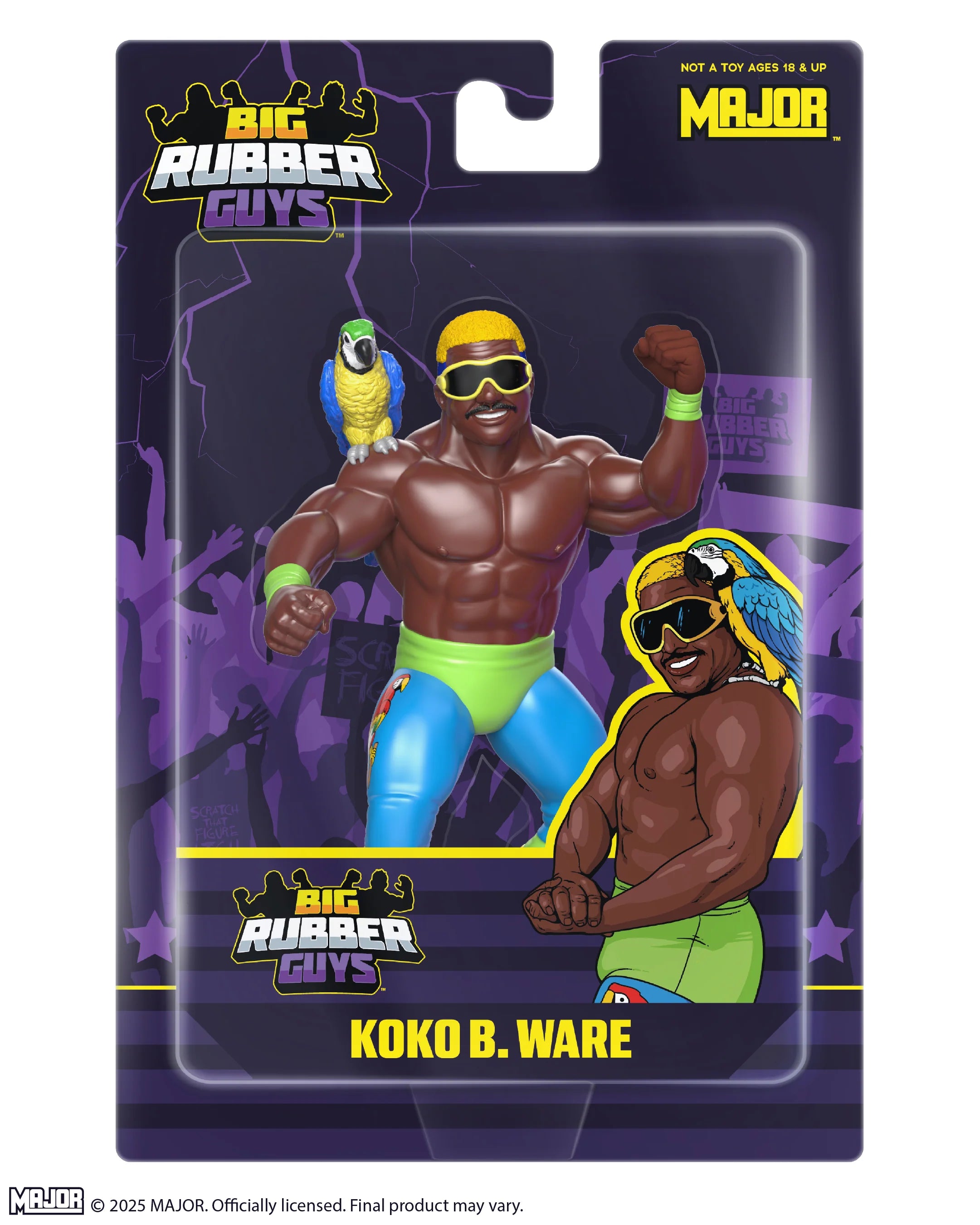 b ware spielzeug 2025 MAJOR Big Rubber Guys Series 14 Koko B. Ware – Wrestling Figure