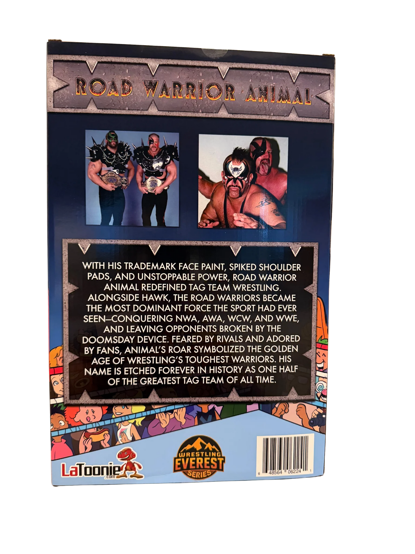 2025 LaToonie Wrestling Everest Series 12" Scale Road Warrior Animal [With White Shoulder Pads]