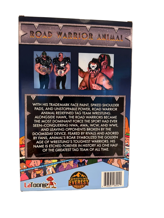 2025 LaToonie Wrestling Everest Series 12" Scale Road Warrior Animal [With White Shoulder Pads]