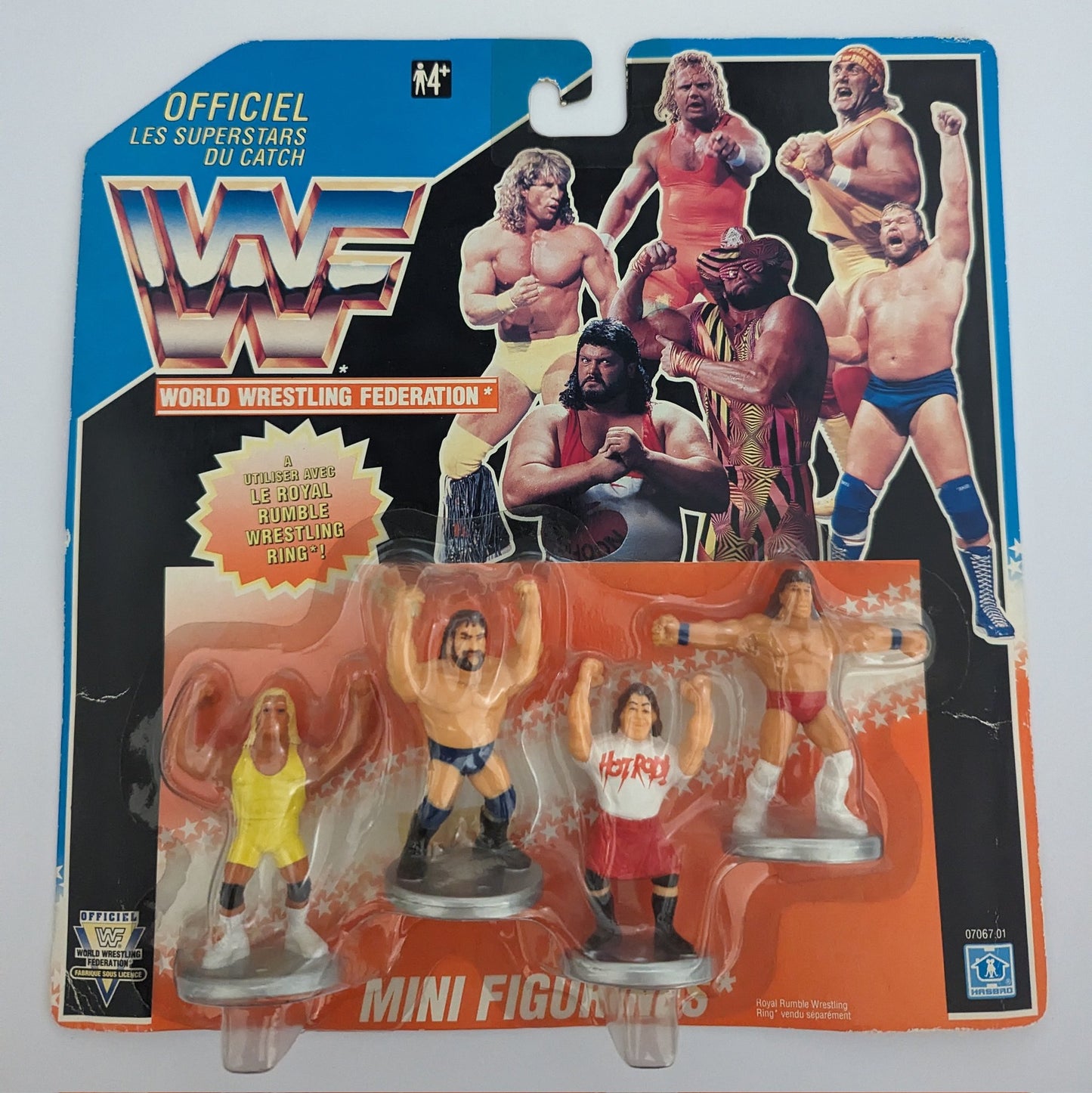 1992 WWF Hasbro Mini Wrestlers: Mr. Perfect, Hacksaw Jim Duggan, Rowdy Roddy Piper & Texas Tornado