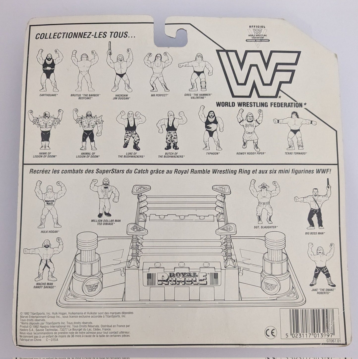 1992 WWF Hasbro Mini Wrestlers: Brutus "The Barber" Beefcake, Butch and Luke of the Bushwhackers & Greg "The Hammer" Valentine