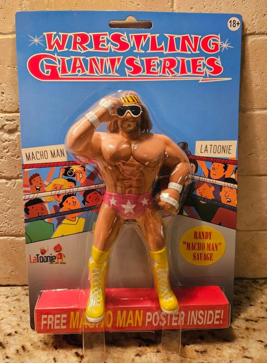 2025 LaToonie Wrestling Giant Series 8" Scale Macho Man Randy Savage [With Pink Trunks]