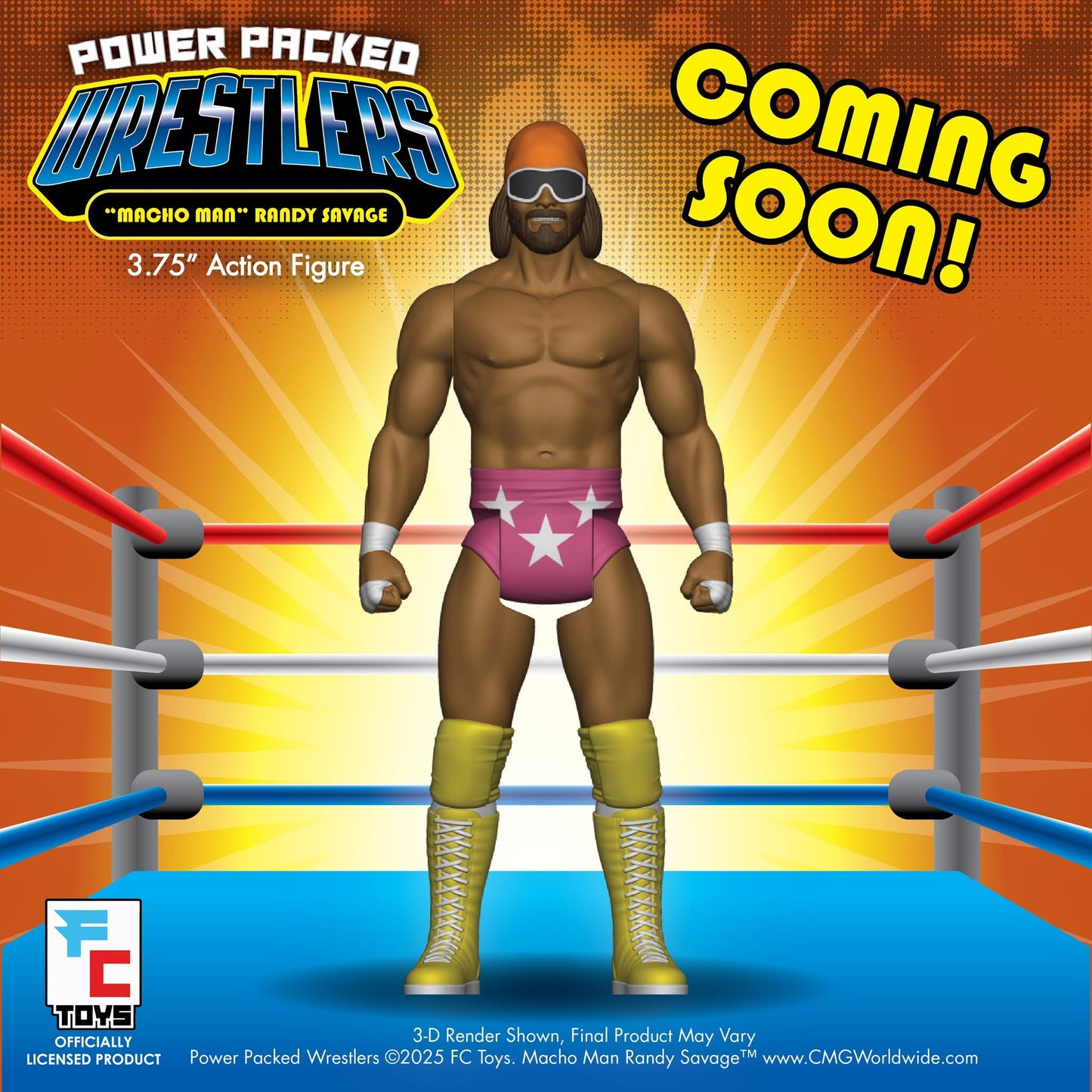 2026 FC Toys Power Packed Wrestlers Series 1 "Macho Man" Randy Savage [With Pink Trunks]