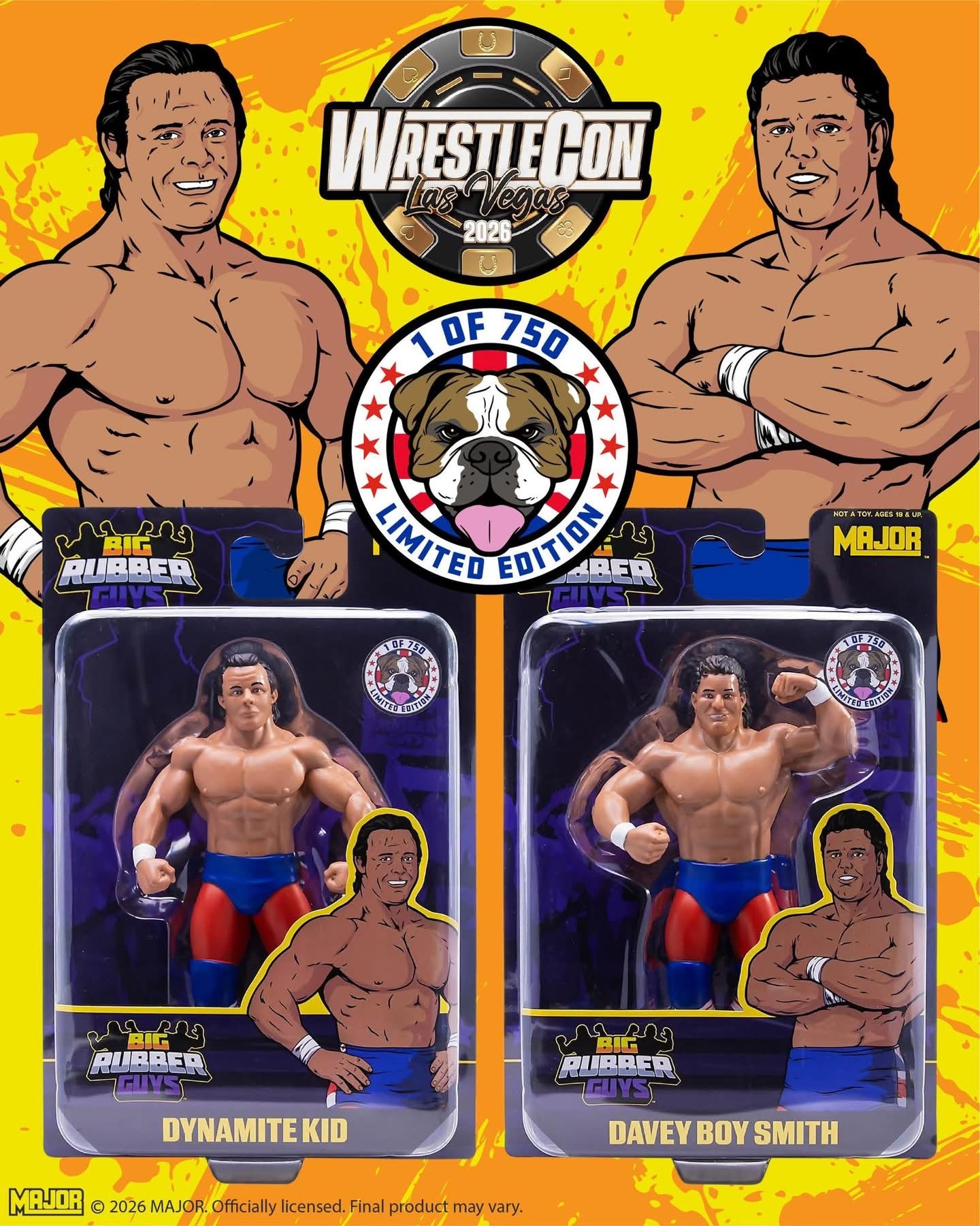2026 MAJOR Big Rubber Guys WrestleCon Exclusive Davey Boy Smith