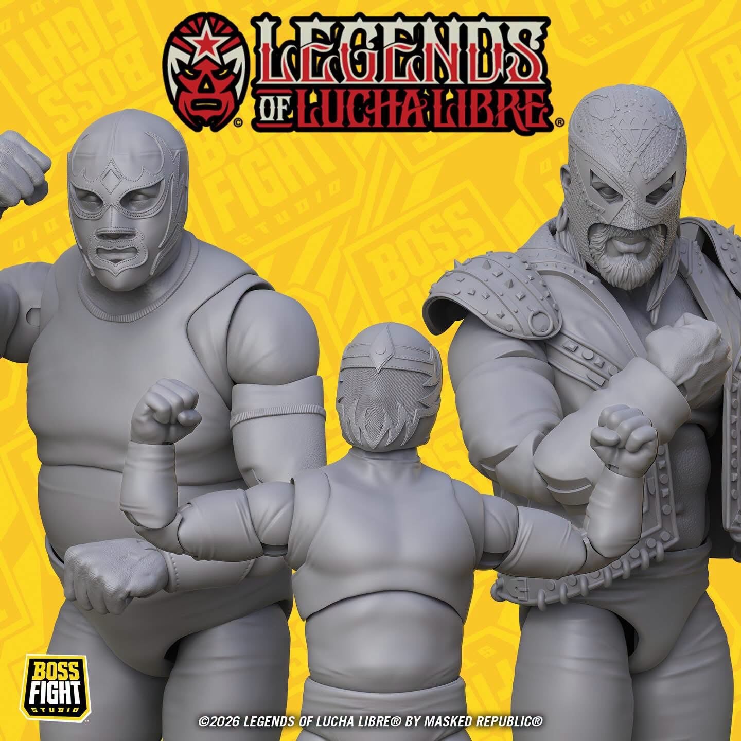 Boss Fight Studio Legends of Lucha Libre Premium Collector Figures Series 6 DMT Azul