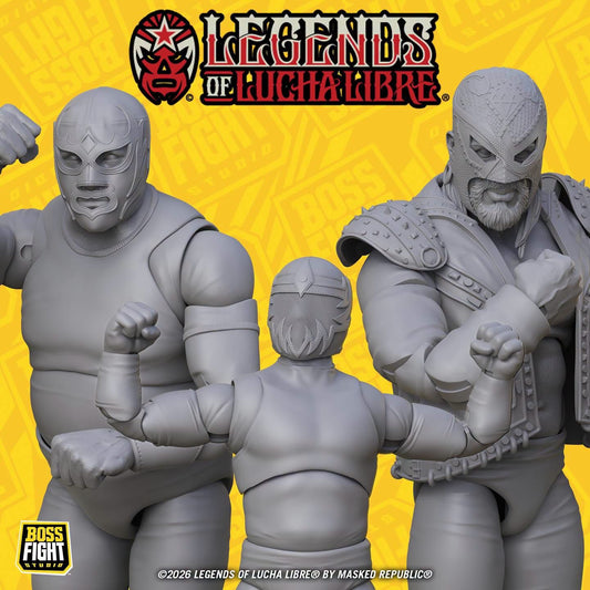 Boss Fight Studio Legends of Lucha Libre Premium Collector Figures Series 6 DMT Azul