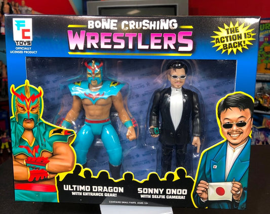 2024 FC Toys Bone Crushing Wrestlers Series 1 Ultimo Dragon [With Blue Gear] & Sonny Onoo [With Black Suit]