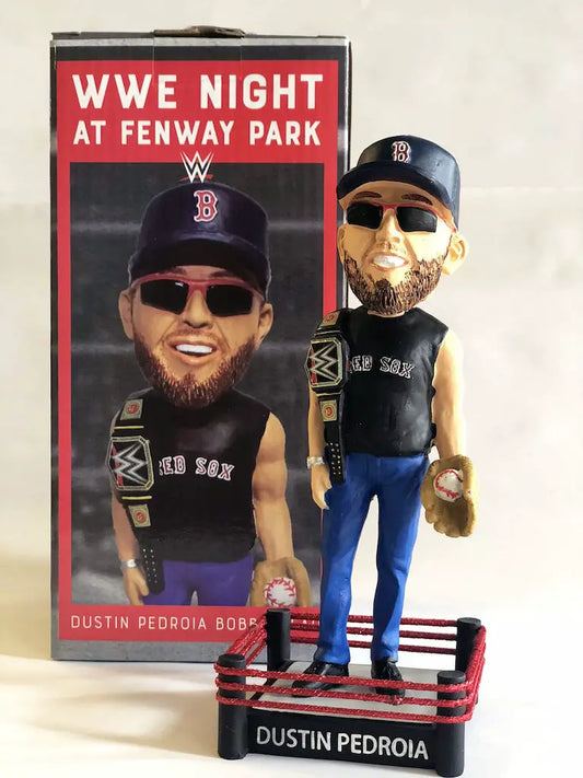 2018 Boston Red Sox Dustin Pedroia WWE Night Bobblehead