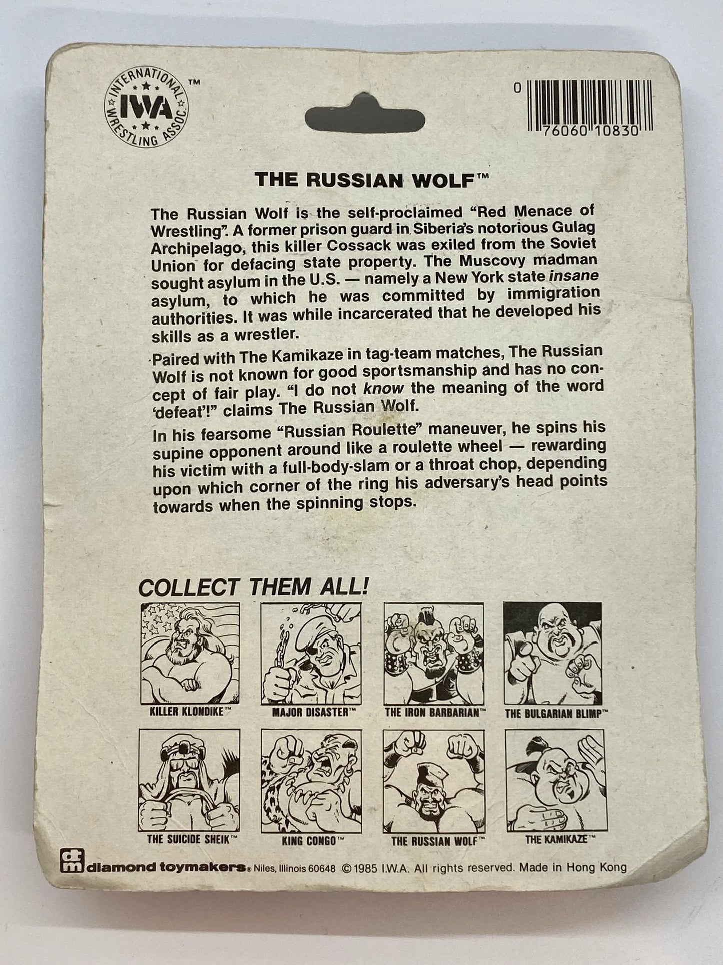 1985 IWA Star-Studded Wrestling Bendable Action Figures The Russian Wolf