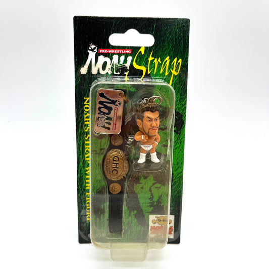 Pro-Wrestling NOAH Mogura House Mini Big Heads/Pro-Kaku Heroes Jun Akiyama Figure Strap