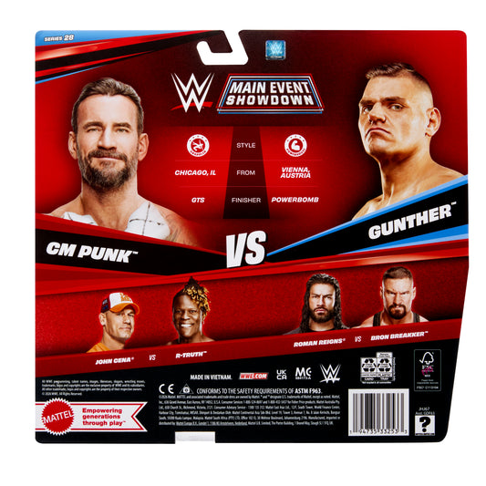 2026 WWE Mattel Main Event Showdown Series 28 CM Punk vs. Gunther