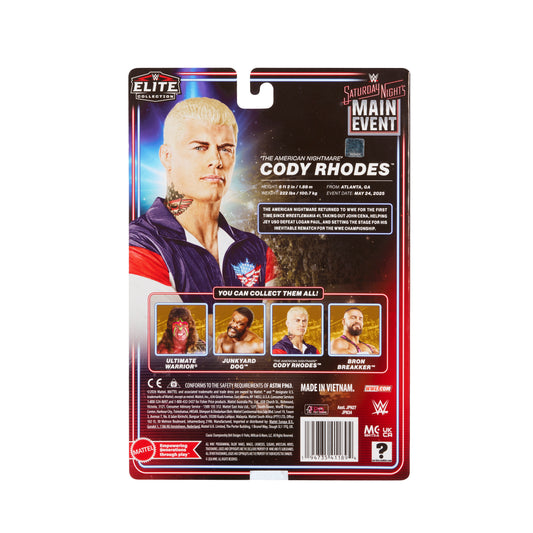2026 WWE Mattel Elite Collection Saturday Night's Main Event Series 2 "The American Nightmare" Cody Rhodes [Exclusive]