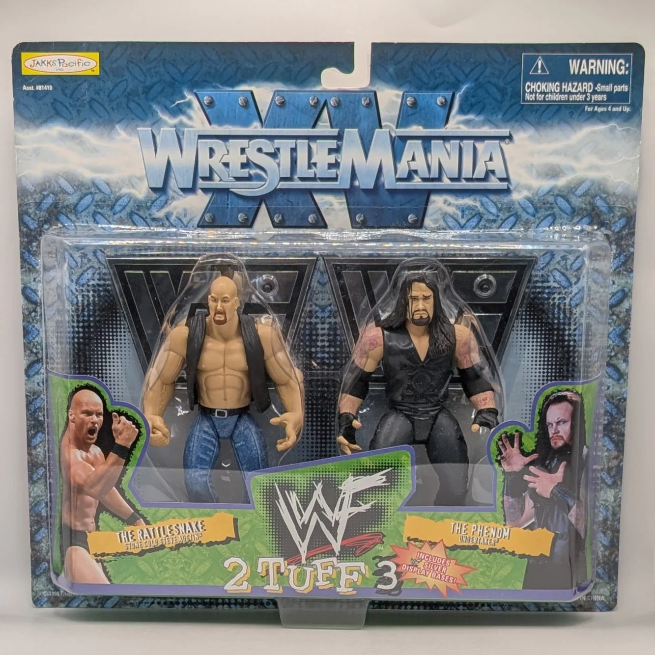 1999 WWF Jakks Pacific 2 Tuff Series 3 "The Rattlesnake" Stone Cold Steve Austin & "The Phenom" Undertaker