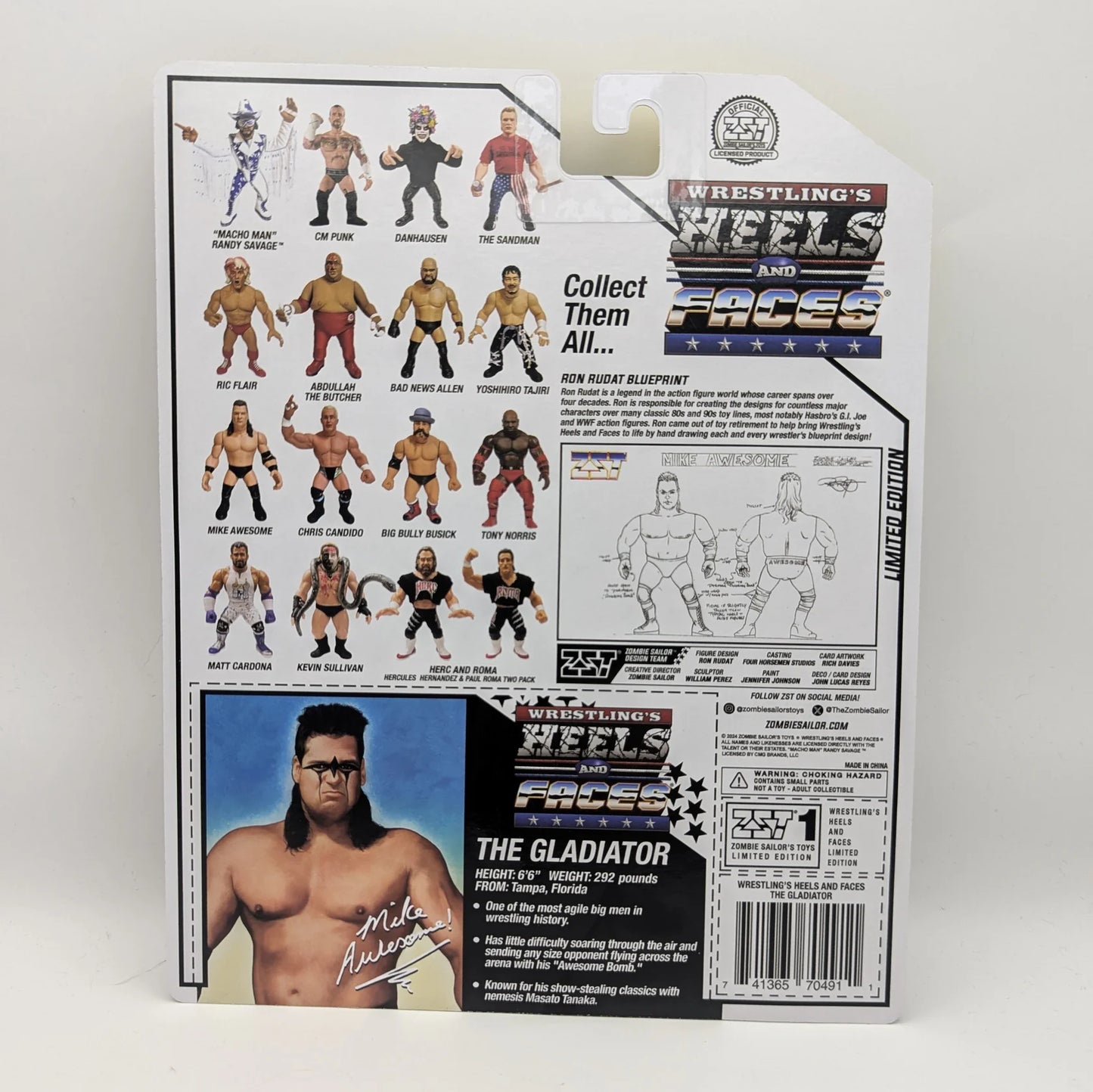 2025 Zombie Sailor's Toys Wrestling's Heels & Faces Limited Edition The Gladiator