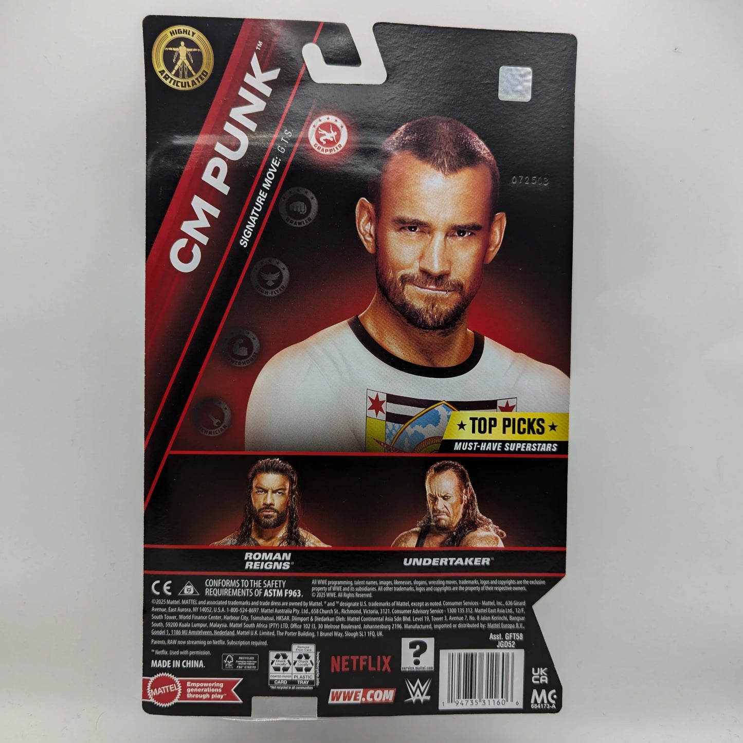 2025 WWE Mattel Main Event Series Top Picks CM Punk