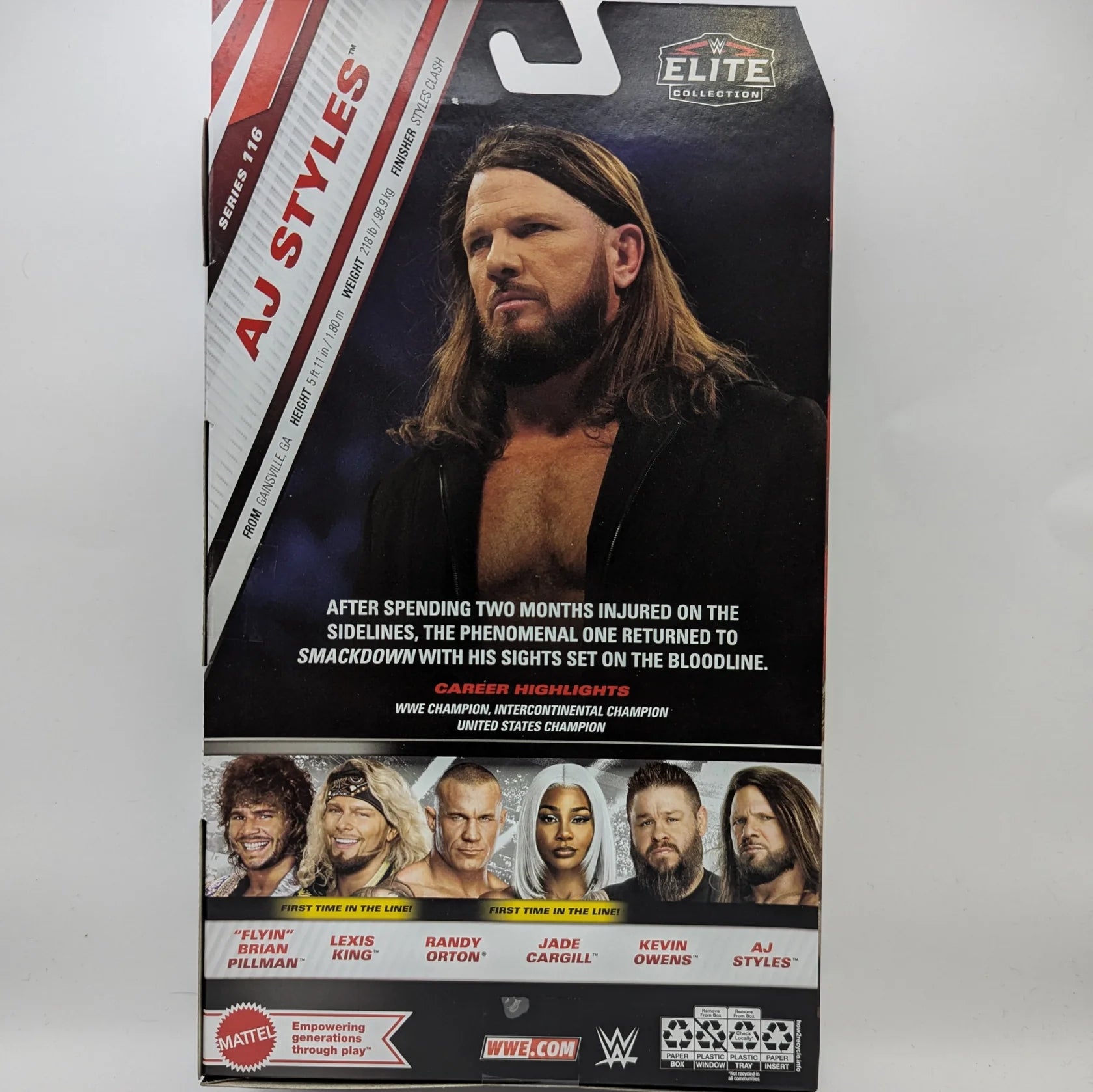 WWE マテル　エリート　ファーストリリース版　AJスタイルズ 未開封 WWE マテル エリート ファーストリリース版 AJスタイルズ 未開封