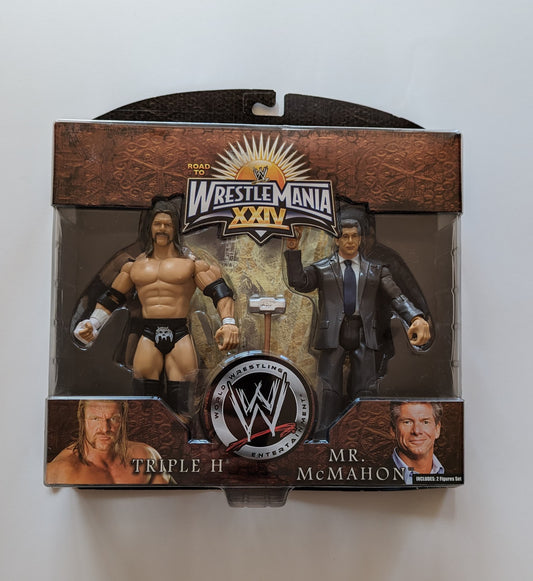 2008 WWE Jakks Pacific Ruthless Aggression Road to WrestleMania XXIV 2-Packs Series 1: Triple H & Mr. McMahon