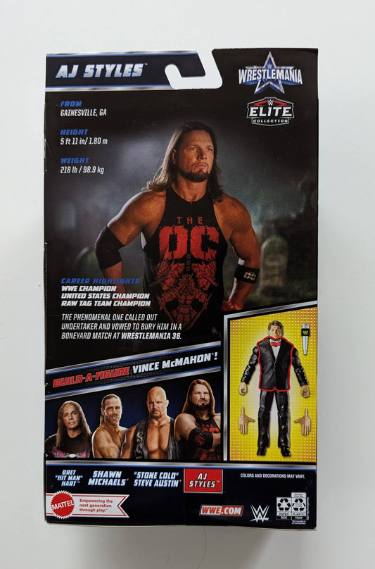 2022 WWE Mattel Elite Collection WrestleMania 38 AJ Styles