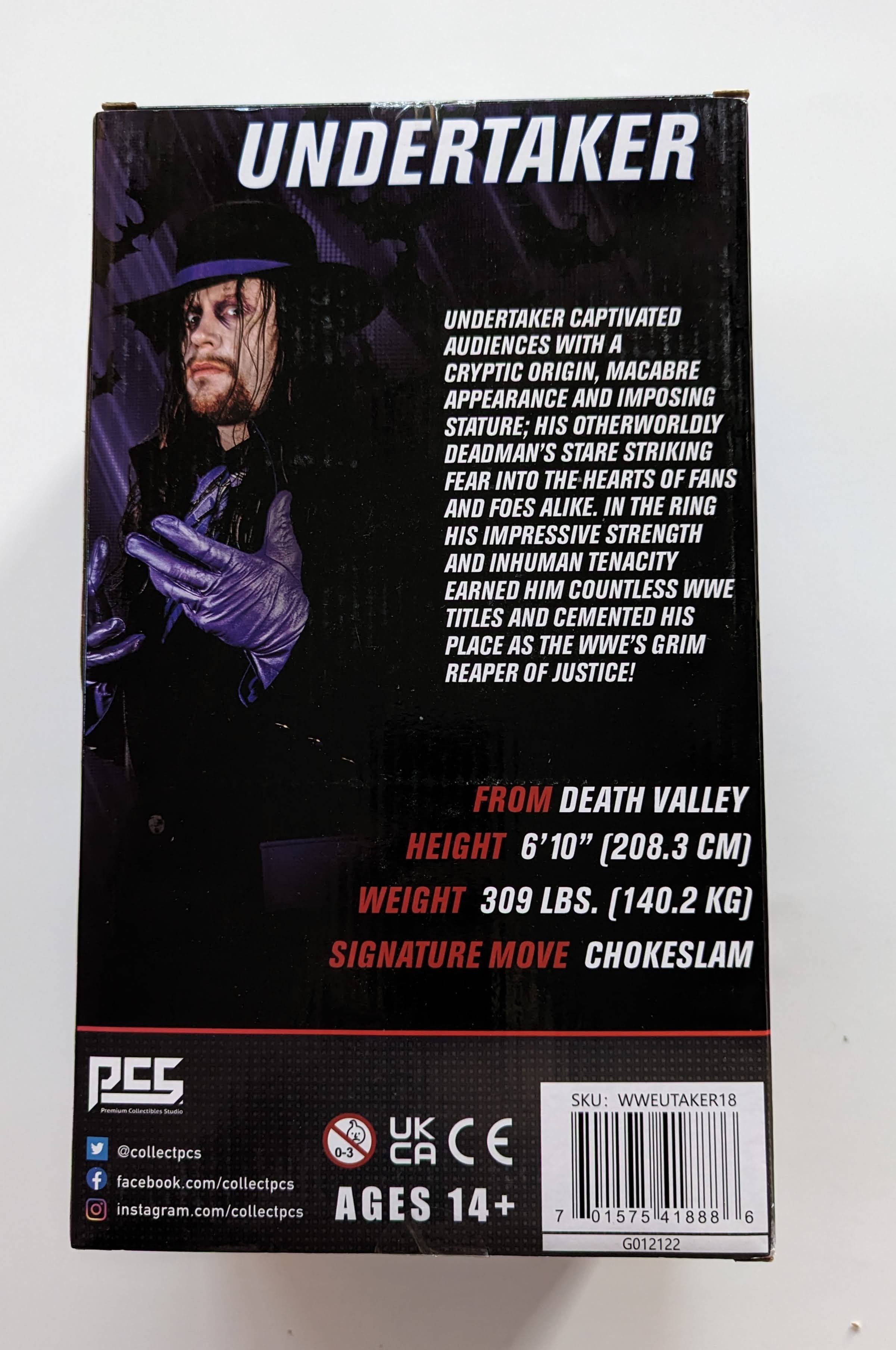 PCS good Collectibles WWE The Undertaker 10.5-in Statue WWF PRO Wrestling BRAND NEW