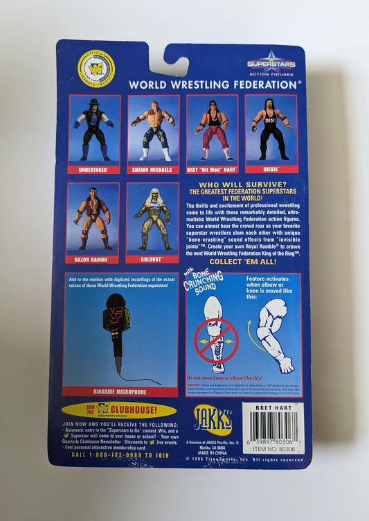 1996 WWF Jakks Pacific Superstars Series 1 Bret "Hitman" Hart [J-Hook]