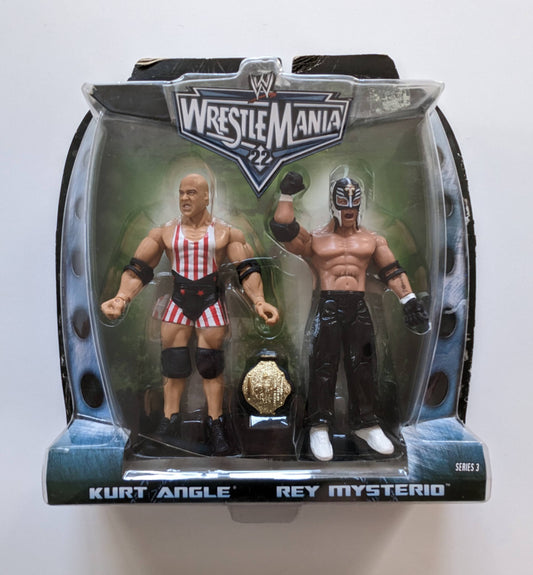 2006 WWE Jakks Pacific Ruthless Aggression Road to WrestleMania 22 2-Packs Series 3: Kurt Angle & Rey Mysterio