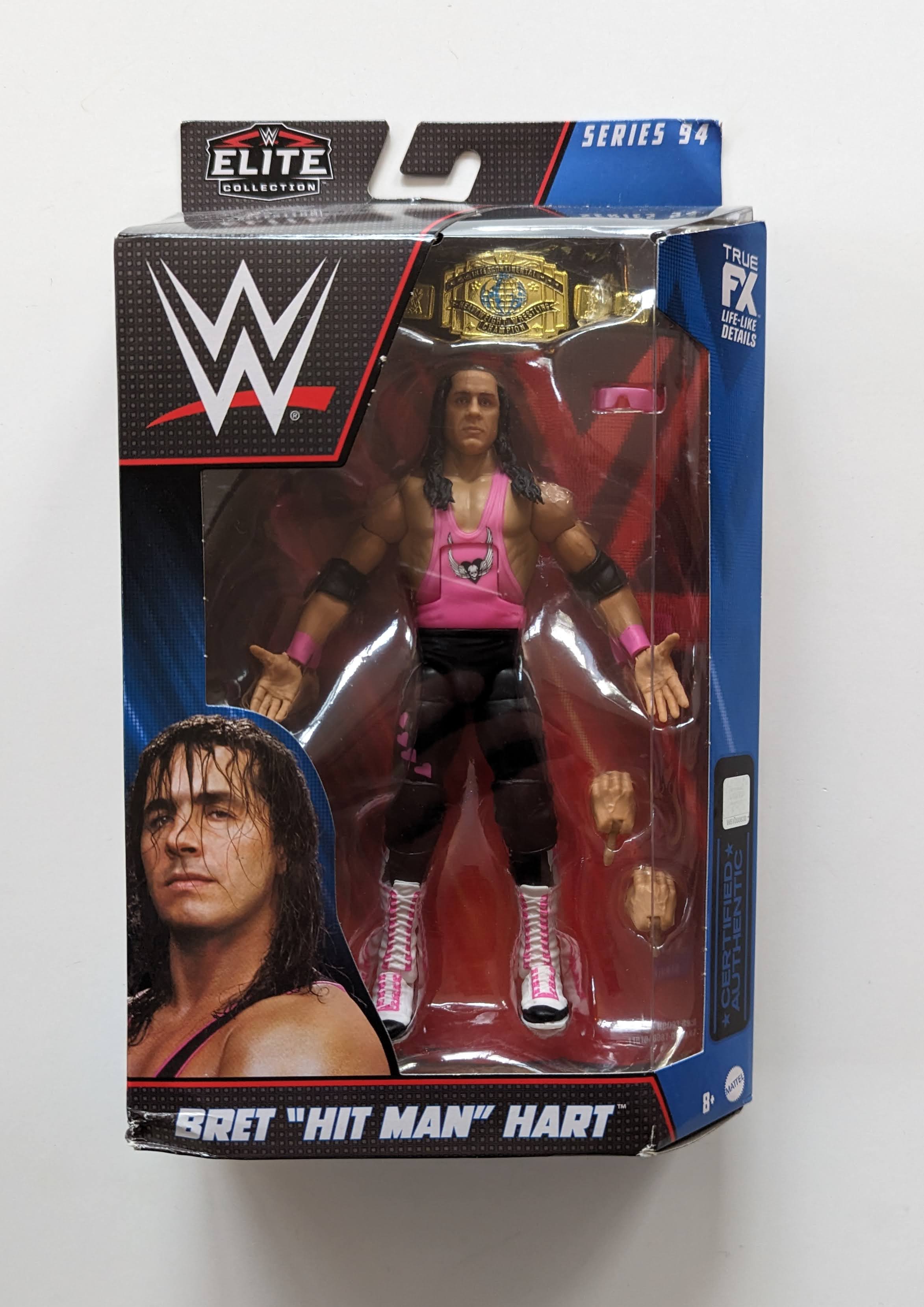 WWE Action Figure Elite Collection 94 – Bret Hart Con Cintura E Accessori, 6 Pollici