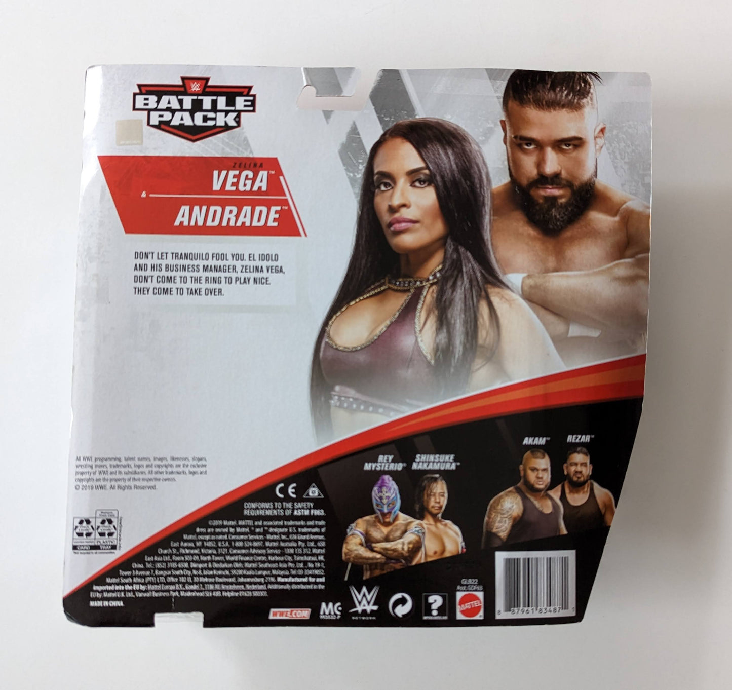 2019 WWE Mattel Basic Battle Packs Series 62 Andrade & Zelina Vega
