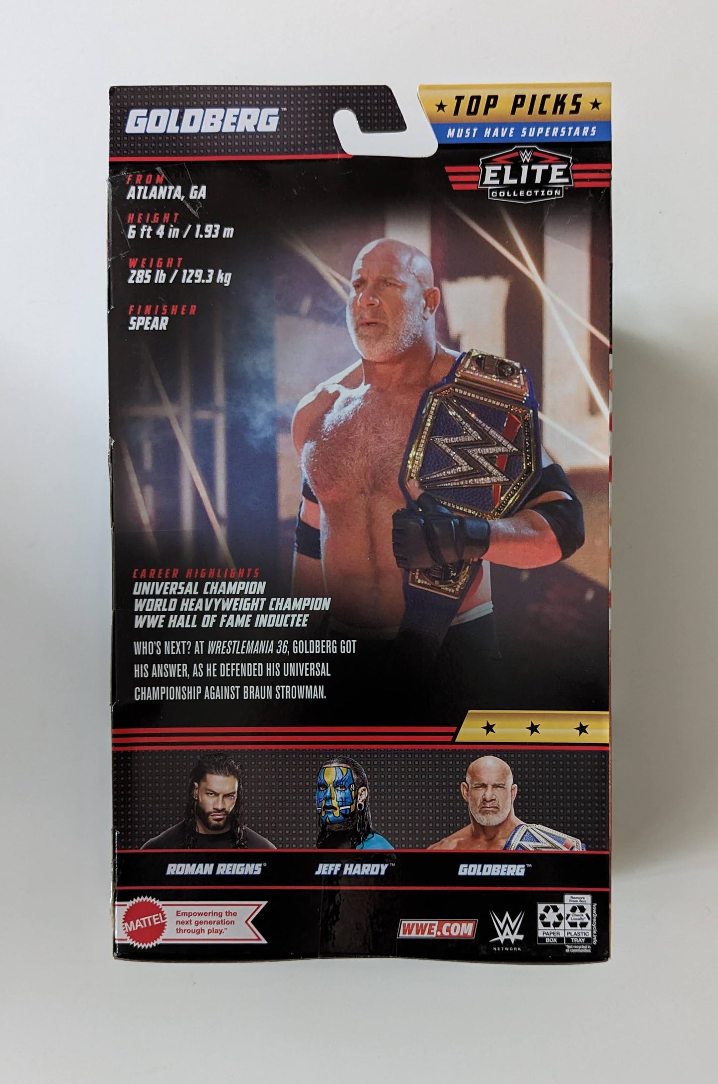 2022 WWE Mattel Elite Collection Top Picks Goldberg