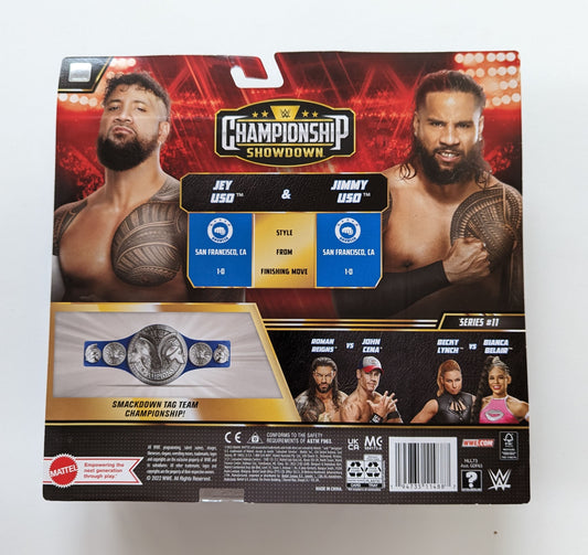 2022 WWE Mattel Basic Championship Showdown Series 11 Jey Uso & Jimmy Uso