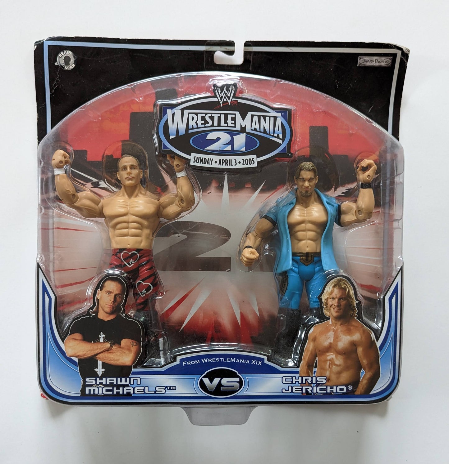 2005 WWE Jakks Pacific Ruthless Aggression WrestleMania 21 2-Pack Series 1: Shawn Michaels vs. Chris Jericho