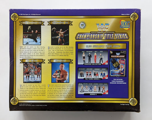 1997 WWF Jakks Pacific Championship Title Series Box Set: Undertaker, Rocky Maivia, British Bulldog & Owen Hart [Exclusive]