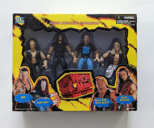 1998 WWF Jakks Pacific WrestleMania XIV Box Set: HHH, Undertaker, Stone Cold Steve Austin & Shawn Michaels