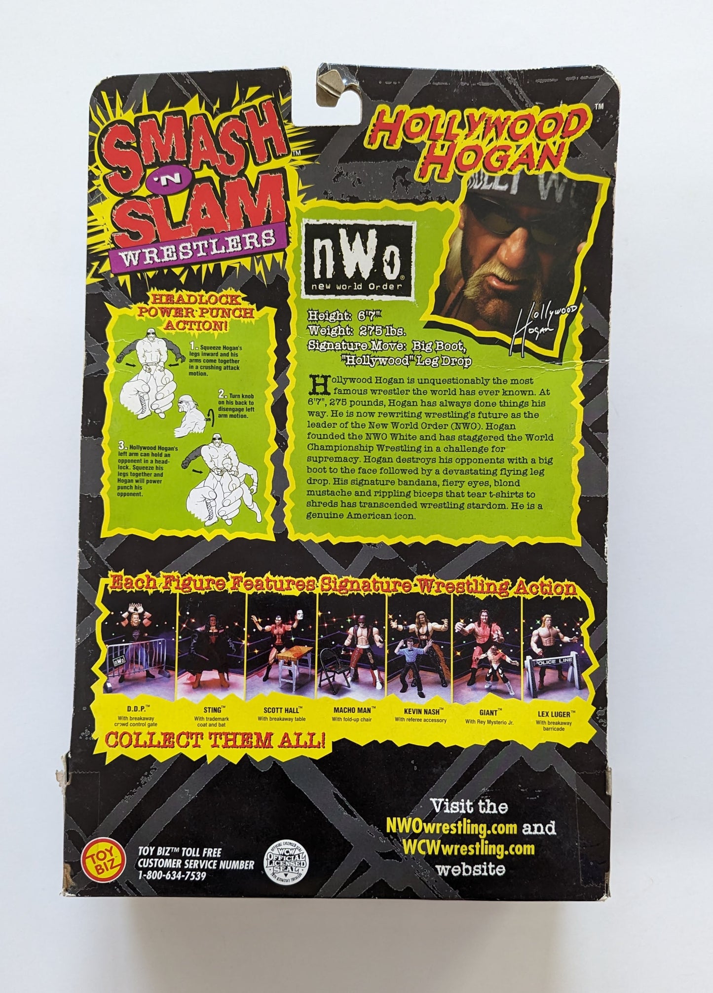 1999 WCW Toy Biz Smash 'N' Slam Hollywood Hogan