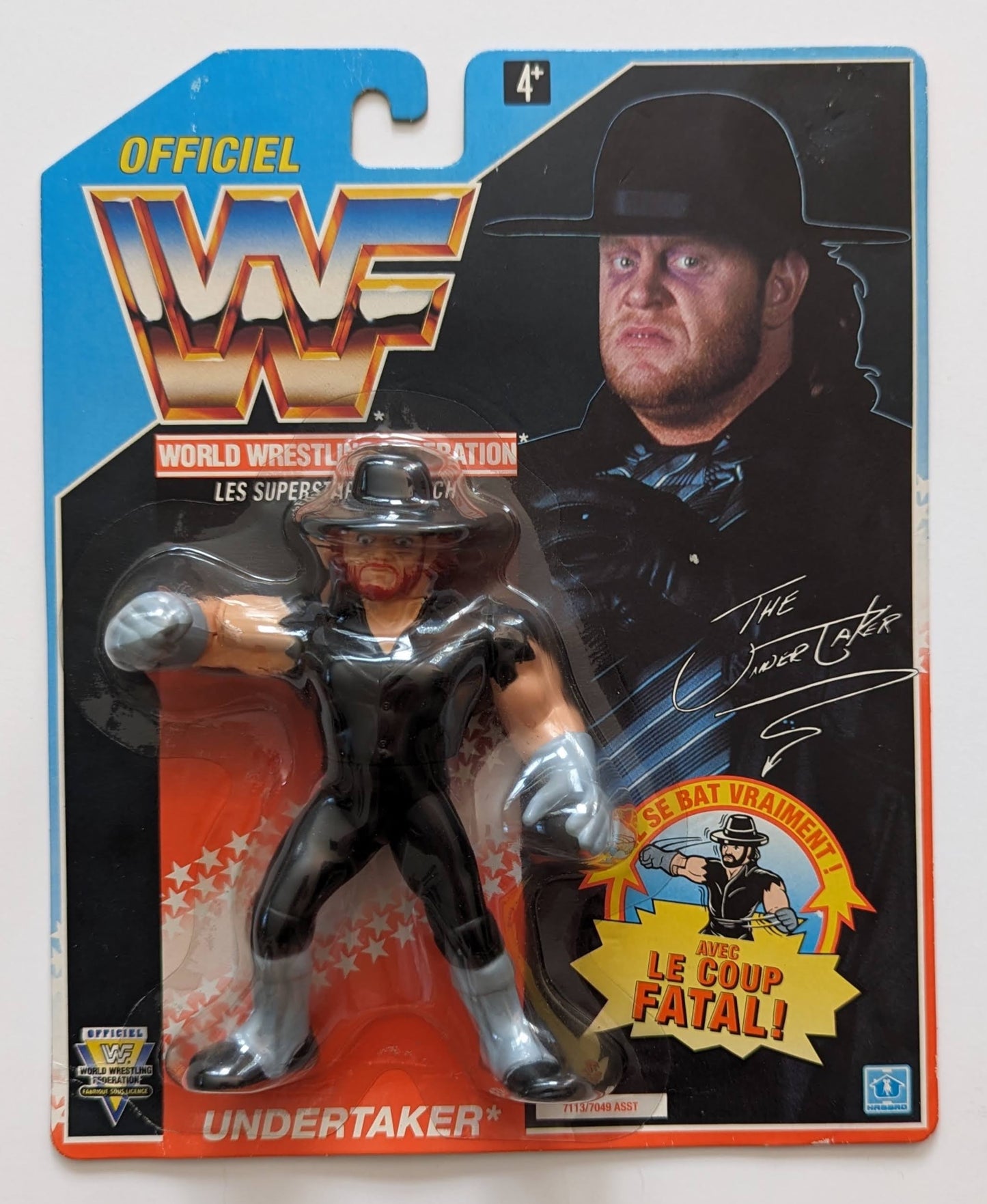 1992 WWF Hasbro Series 4 Undertaker with Tombstone Tackle!