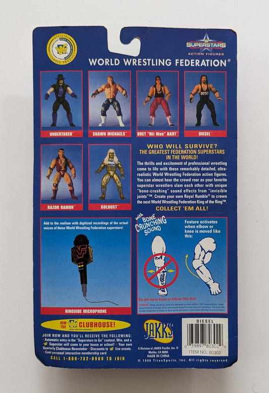 1996 WWF Jakks Pacific Superstars Series 1 Diesel [J-Hook]