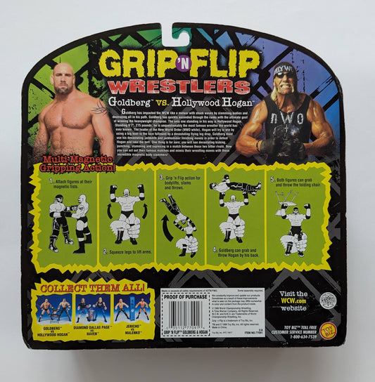 1999 WCW Toy Biz Grip 'N' Flip Series 1 Goldberg & Hollywood Hogan