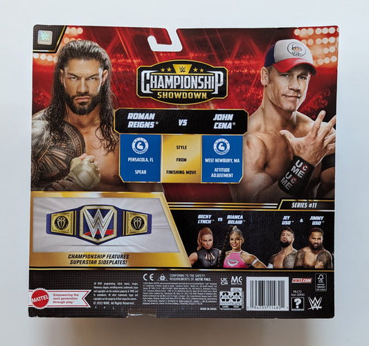 2022 WWE Mattel Basic Championship Showdown Series 11 John Cena vs. Roman Reigns